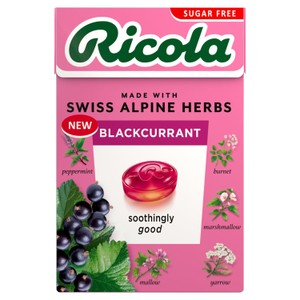 Ricola Blackcurrant Sugar Free Box