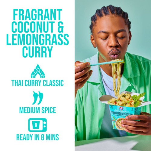 Kitchen Joy Thai Green Chicken Lemongrass & Coconut Curry with Noodles