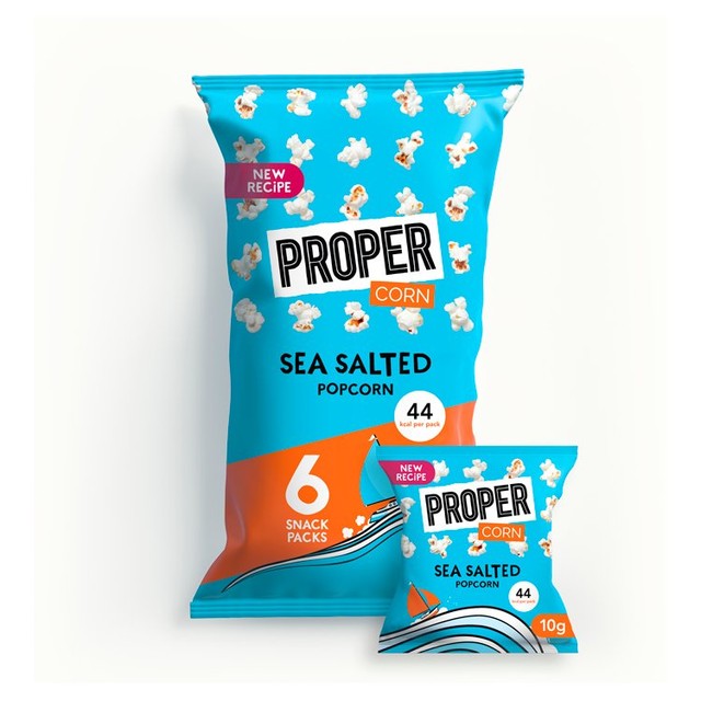 Propercorn Lightly Sea Salted Popcorn Multipack 6 x 10g