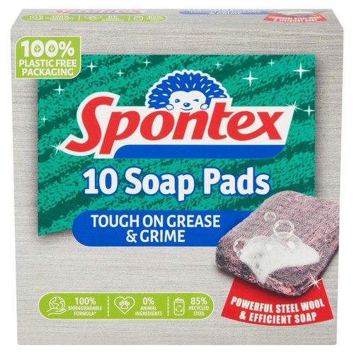 Spontex Soap Filled Washing Up Scourer Pads Heavy Duty Grease