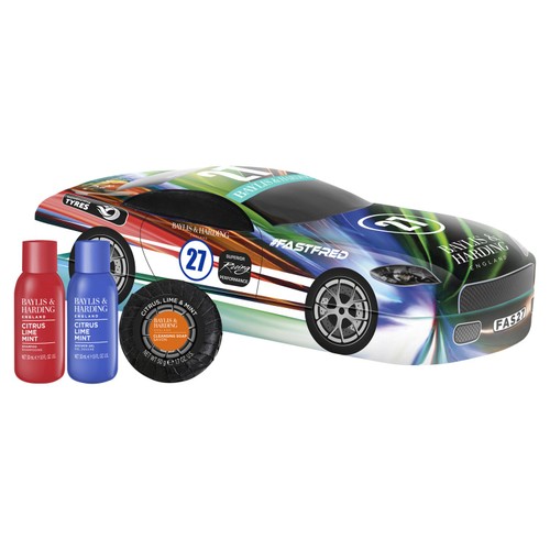 Baylis & Harding Citrus, Lime & Mint Men's Race Car Tin Gift Set