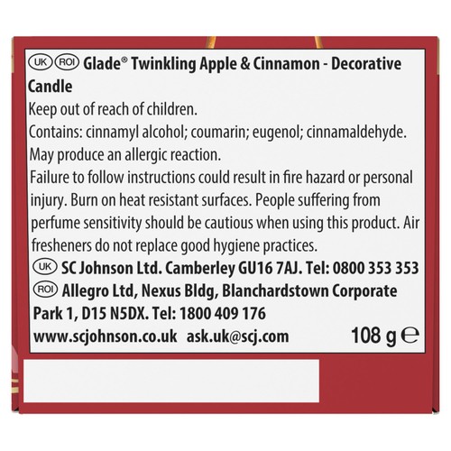 Glade Festive Candle Twinkling Apple & Cinnamon