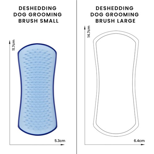 Pet Teezer De-shedding Dog Grooming Brush Small - Blue / Blue
