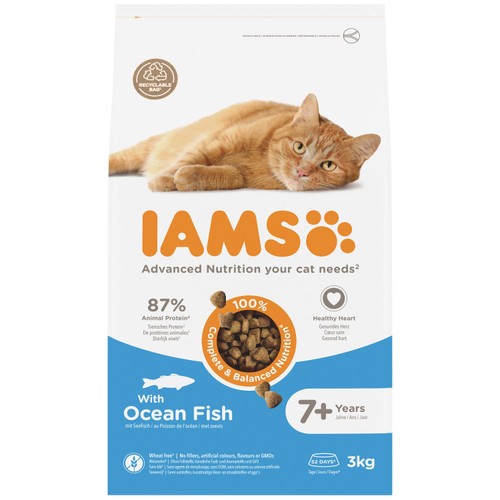 IAMS 7+ Years Senior Dry Cat Food Ocean Fish