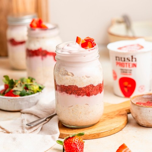 Nush Protein Strawberry Almond Milk Yog