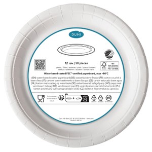 White Coated 18cm Paper Party Plate