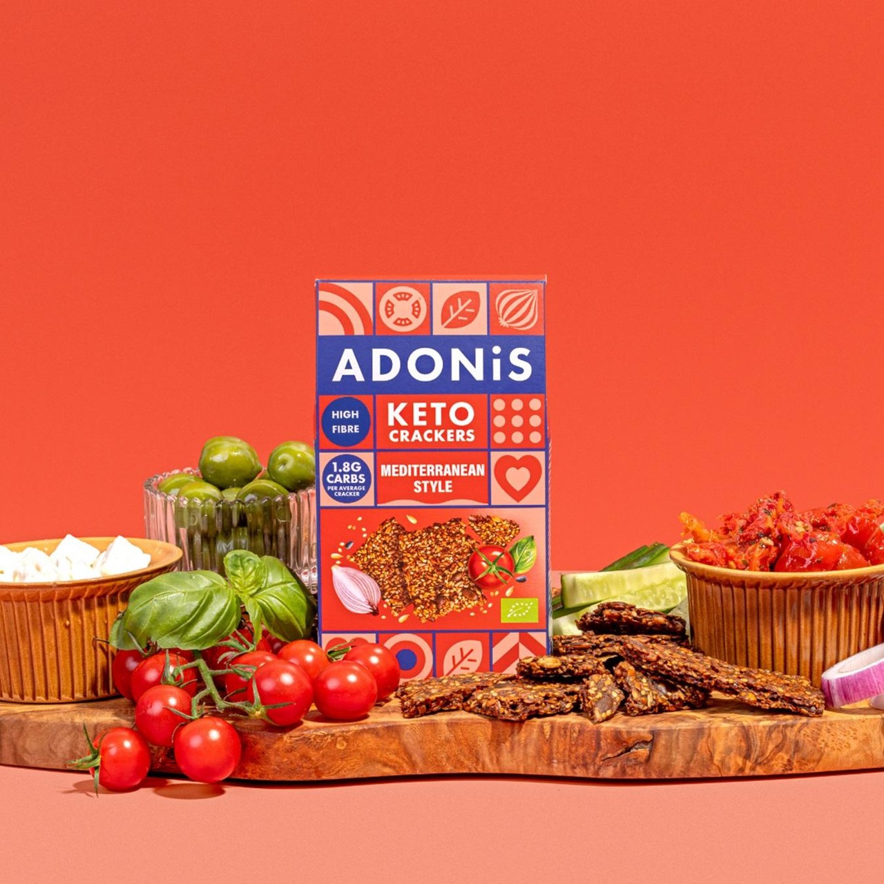 ADONiS Mediterranean Style Keto Crackers - Ocado