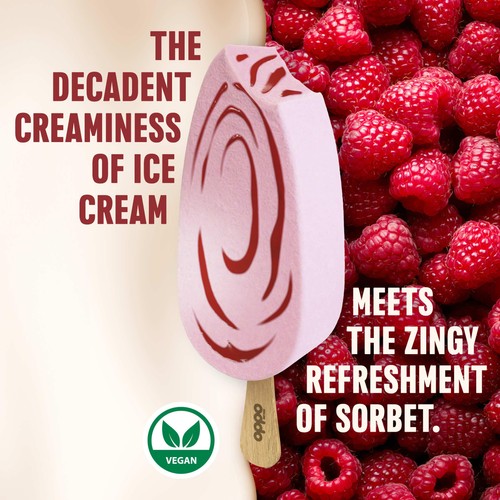 Oppo Refreshed Raspberry Coulis Low Calorie Sorbetto Sticks