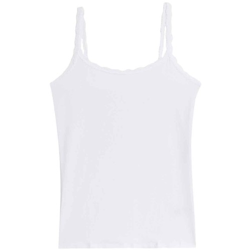 M&S Womens Cotton Rich Lace Trim Vests, Size 8, Navy Mix