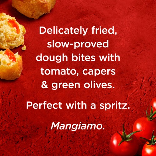 Crosta Mollica Tomato & Olive Pizzelle Dough Bites