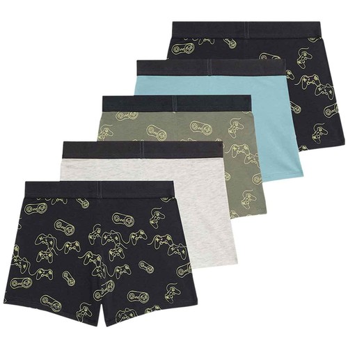 M&S Boys Cotton with Stretch Gamer Trunks, 5-6 Y, Multi