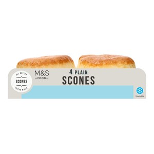 4 plain scones