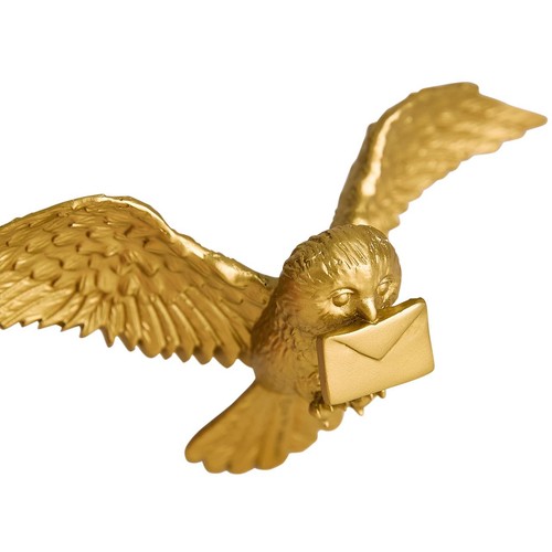 M&S Harry Potter Hedwig Decoration, Gold Mix