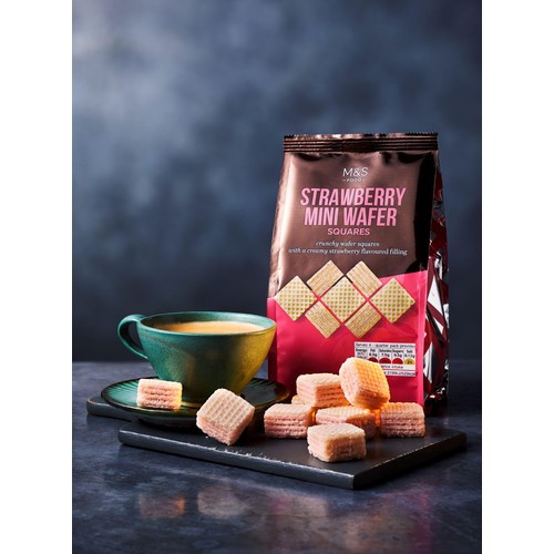 M&S Strawberry Mini Wafer Squares