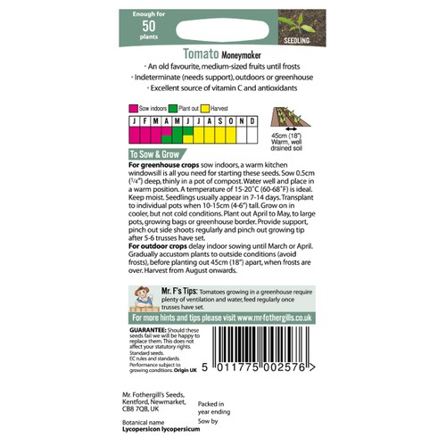 Mr Fothergill's Seeds - Tomato Moneymaker
