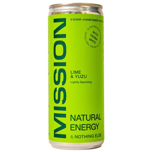 Mission Natural Energy, Yerba Mate, Lime & Yuzu