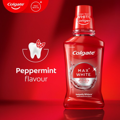 Colgate Max White Expert Teeth Whitening Mouthwash Alcohol Free