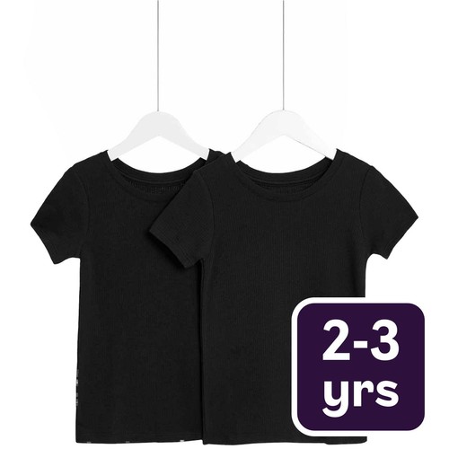 M&S Unisex, Heatgen Thermal Tops, 2-3 Years, Black