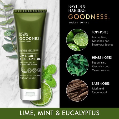 Baylis & Harding Goodness Awaken Lime, Mint & Eucalyptus Body Polish