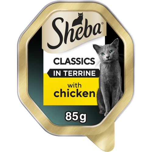 Sheba Classics Wet Cat Food Tray with Chicken in Terrine
