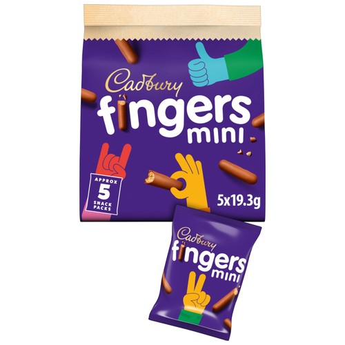 Cadbury Mini Fingers Chocolate Biscuits Snack Packs