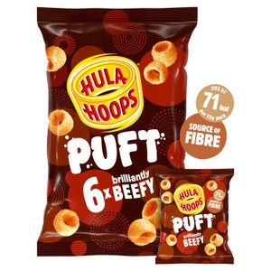 Hula Hoops Cheese & Onion Multipack Crisps 6 Pack