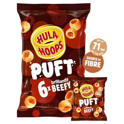 Hula Hoops Puft Beef Multipack Crisps
