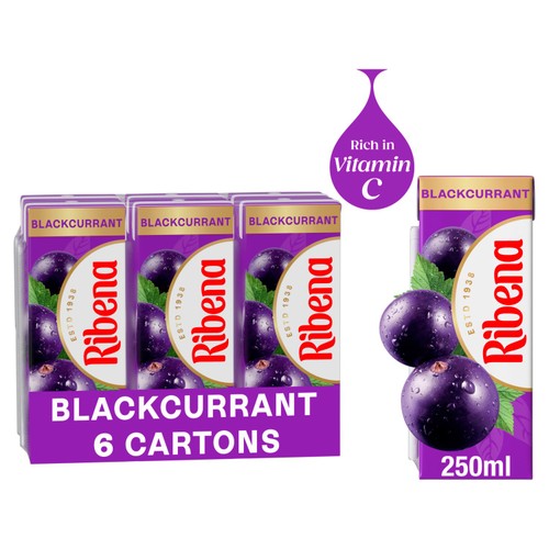 Ribena Blackcurrant Juice Cartons