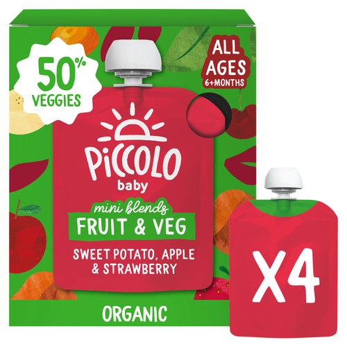 Piccolo Organic Mini Blends Sweet, Potato, Apple & Strawberry