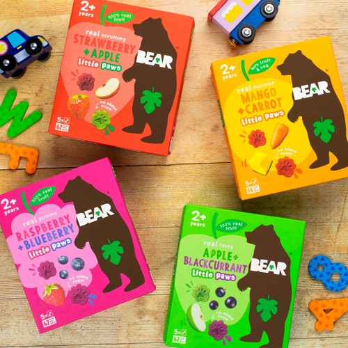 BEAR Paws Fruit Shapes Strawberry & Apple 2+ years Multipack