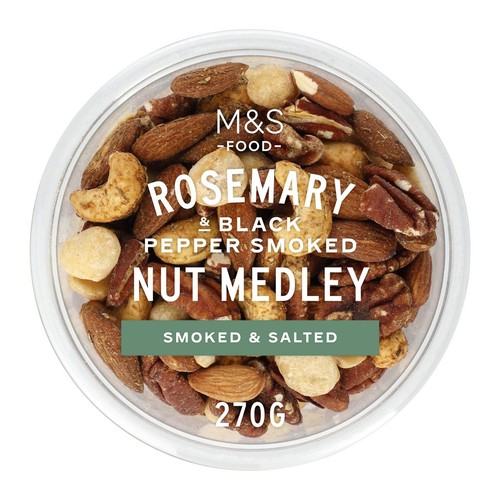 M&S Rosemary & Black Pepper Smoked Nut Medley
