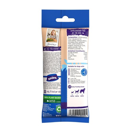 Soopa Apple & Blueberry Dental Sticks