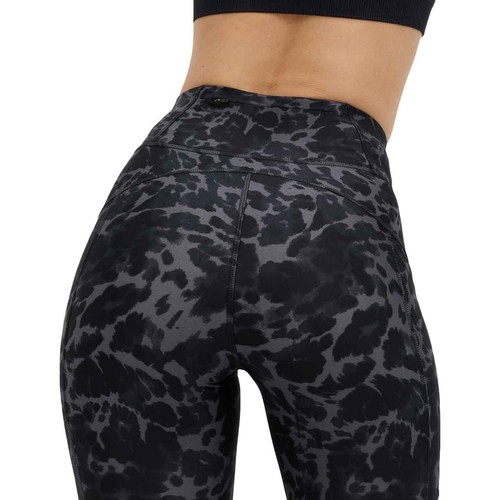 M&S Womens Goodmove Go Move Printed Gym Leggings, 18, Black Mix
