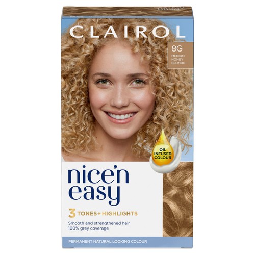 Clairol Nice’n Easy Hair Dye, 8G Medium Honey Blonde Clairol Nice’n Easy Hair Dye, 8G Medium Honey Blonde