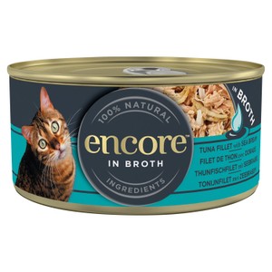 Encore Natural Wet Cat Food Tin Tuna Fillet in Broth