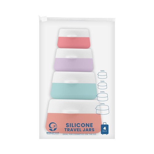 Silicone Travel Jars 4pk