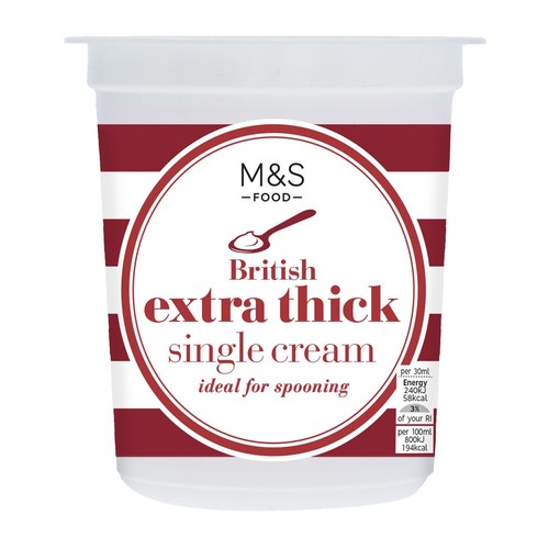 M&S British Extra Thick Single Cream