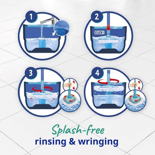 Spontex Full Action Spin Mop & Bucket Microfibre Cleaner System