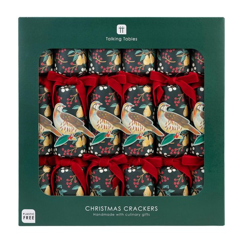 Talking Tables Partridge Deluxe Crackers with Culinary Gifts