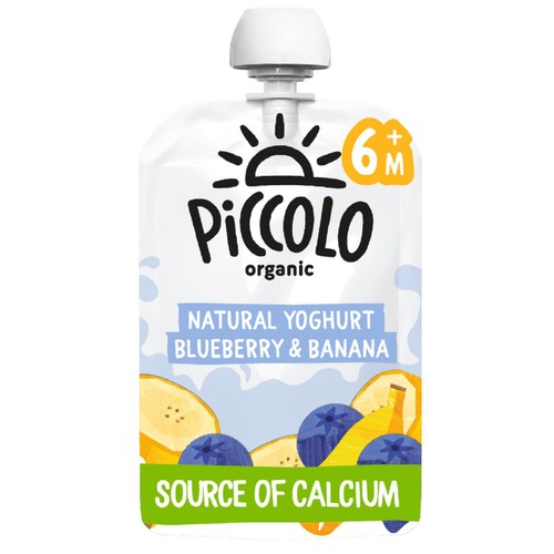 Piccolo Natural Yoghurt Blueberry & Banana Organic Pouch 6mths+