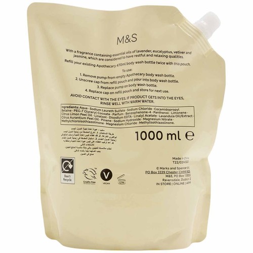 M&S Apothecary Sleep Body Wash Refill