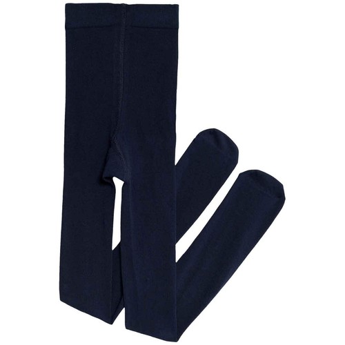 M&S Girls Cotton Rich School Tights, 2-3 Years, Navy