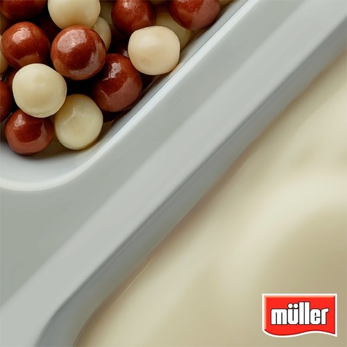 Muller Corner Vanilla Chocolate Balls & Banana Chocolate Flakes Yogurts