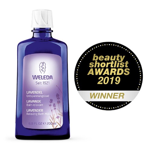 Weleda Lavender Relaxing Bath Milk, Lavender Bath Soak Natural Vegan