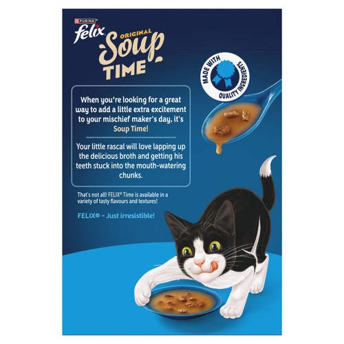 Felix Soup Fish Selection Plaice, Tuna & Cod Wet Cat Food