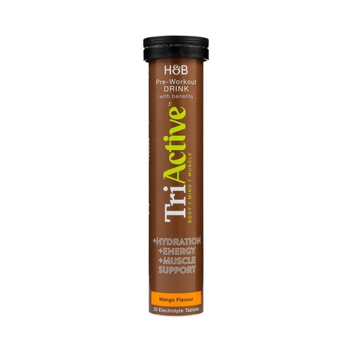 TriActive Pre-Workout Electrolyte Drink "with Benefits" Effervescent Mango
