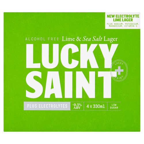 Lucky Saint Alcohol Free Lime & Sea Salt Lager with Electrolytes
