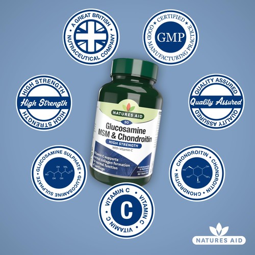 Natures Aid Glucosamine MSM & Chondroitin 