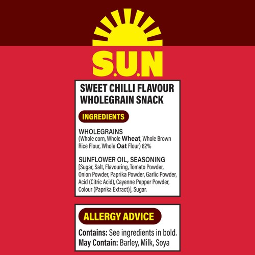 SUN Bites Sun Ripened Sweet Chilli Multipack Snacks Crisps 6x25g