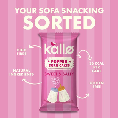 Kallo Sweet & Salty Popped Corn Cakes